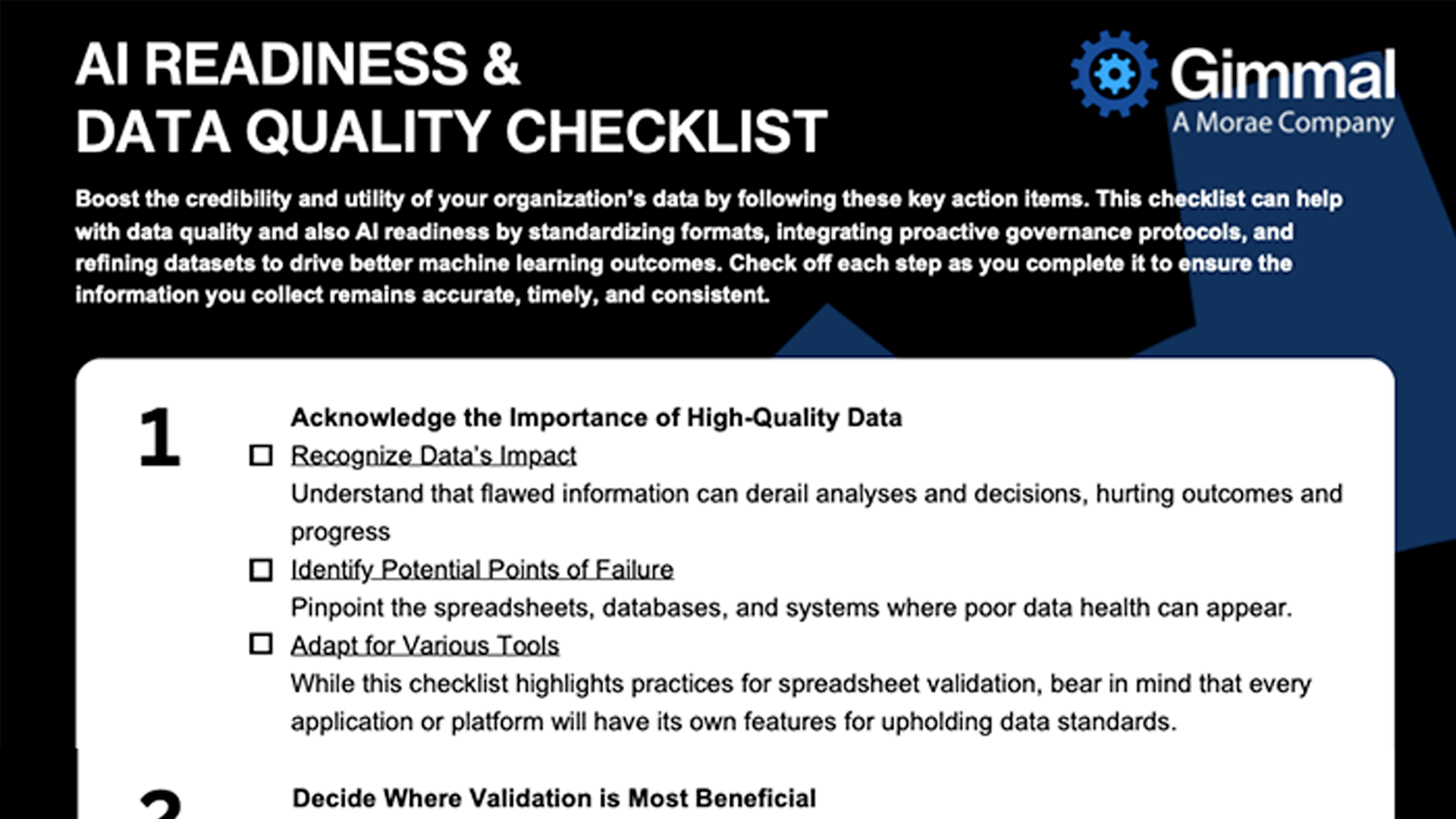 AI Readiness & Data Quality Checklist