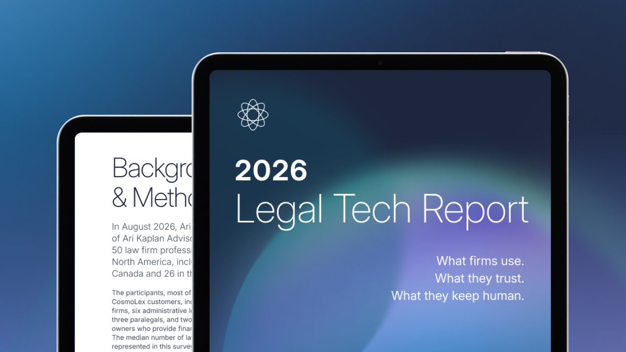 CosmoLex 2026 Legal Tech Report