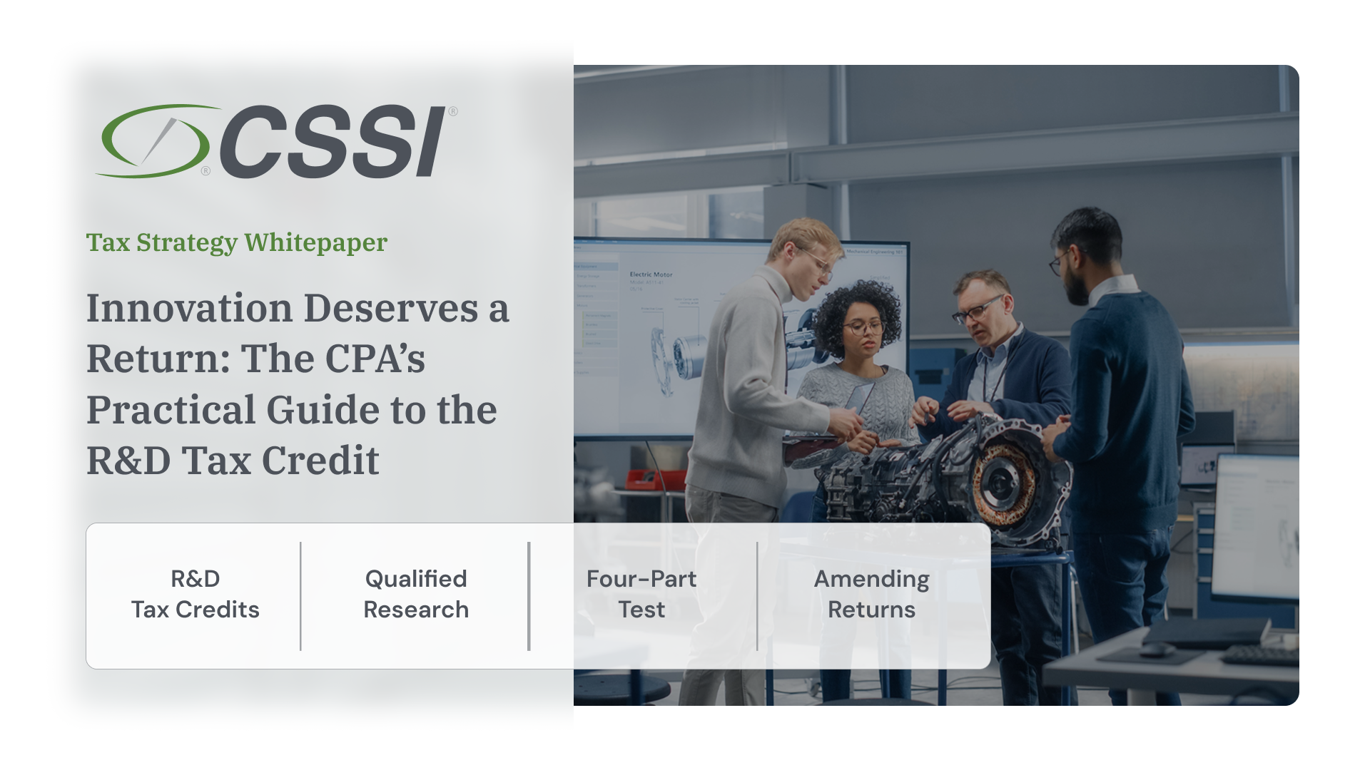 Innovation Deserves a Return: The CPA’s Practical Guide to the R&D Tax Credit