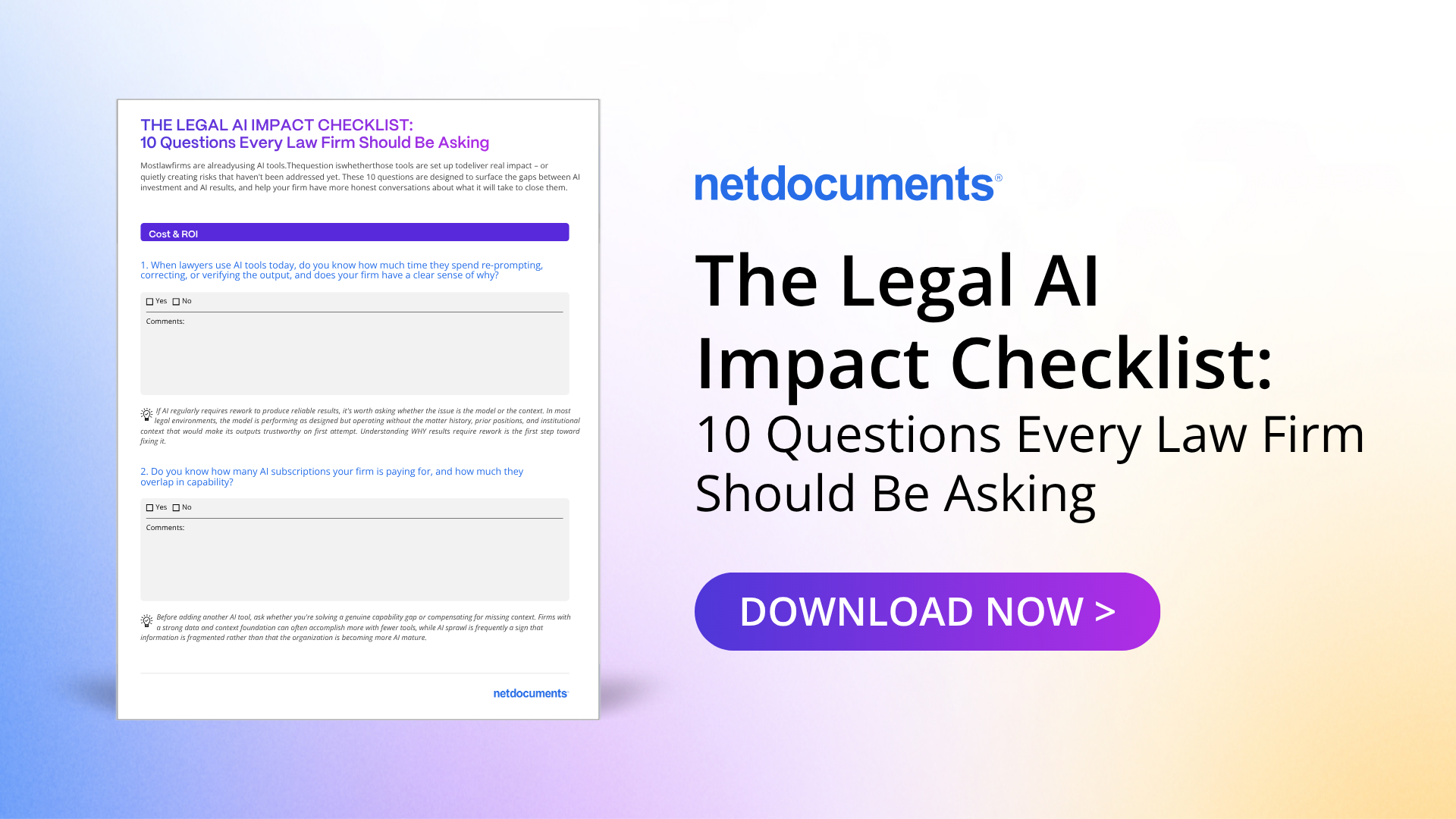 The Legal AI Impact Checklist