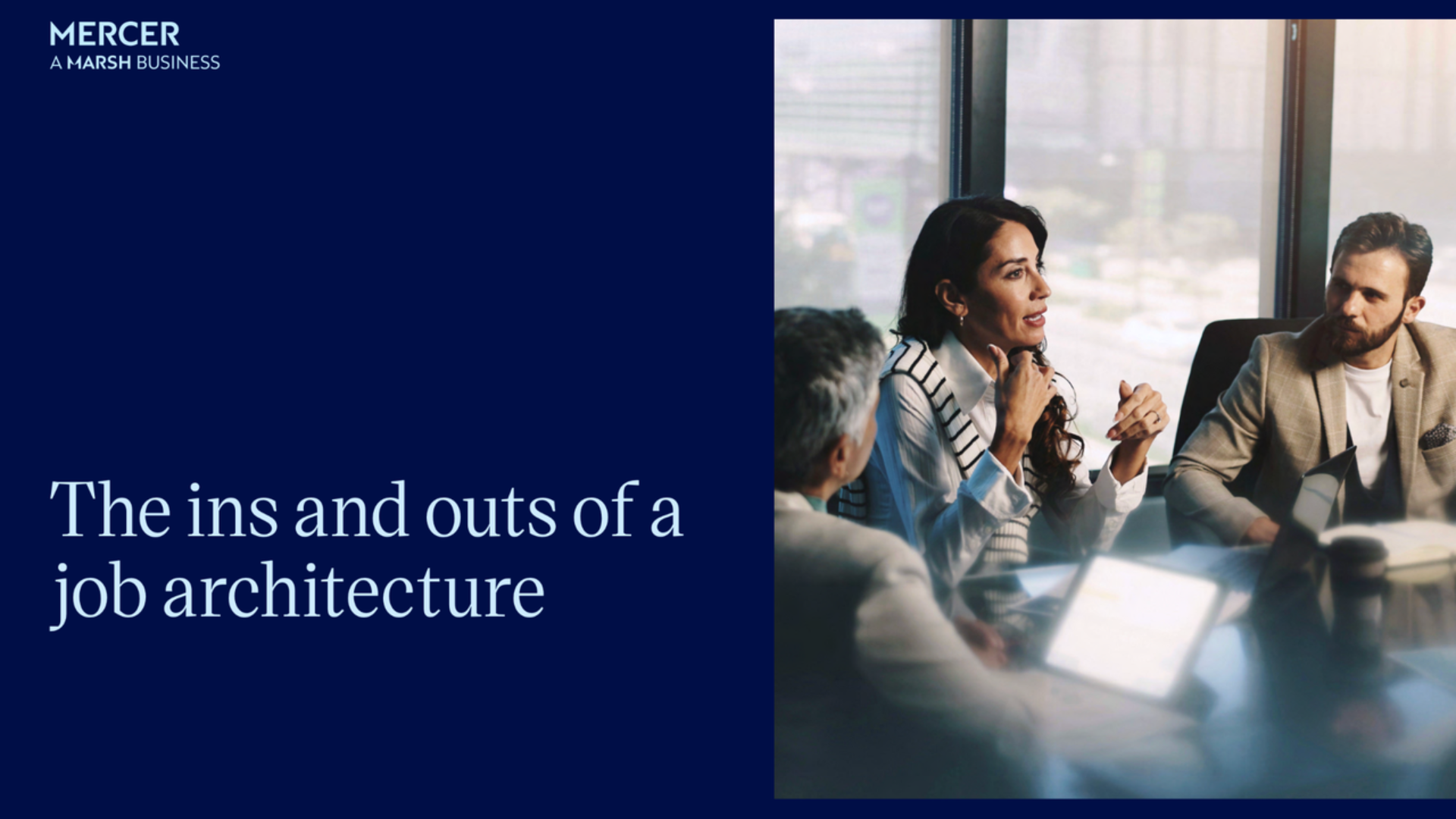 Ins and outs of a job architecture