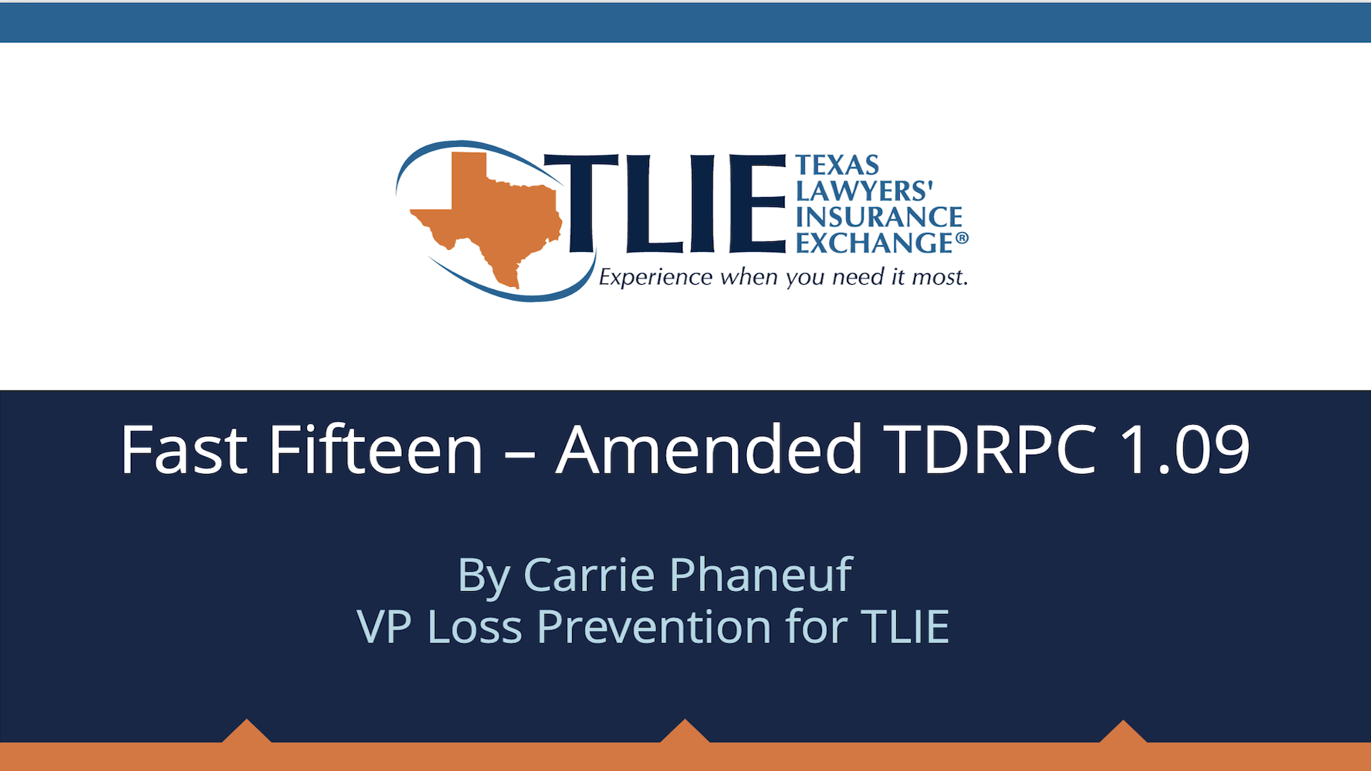 Fast Fifteen - Amended TDRPC 1.09