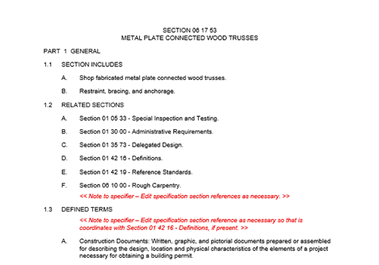 SBCA Specification Section 06 17 53